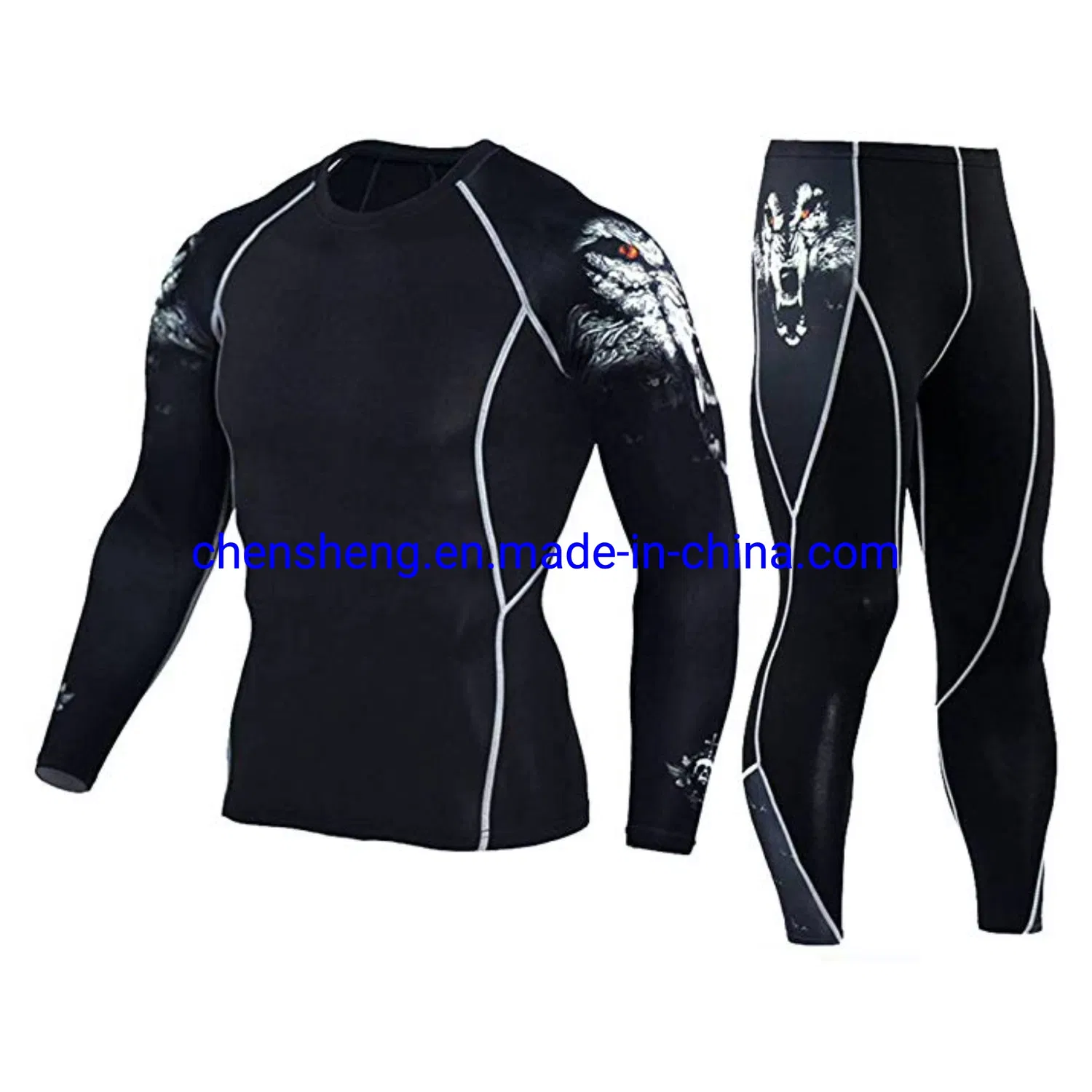 Athletic Performance Dry Fit Custom Printing T-Shirt and Pants for Men Gym Fitness Wear